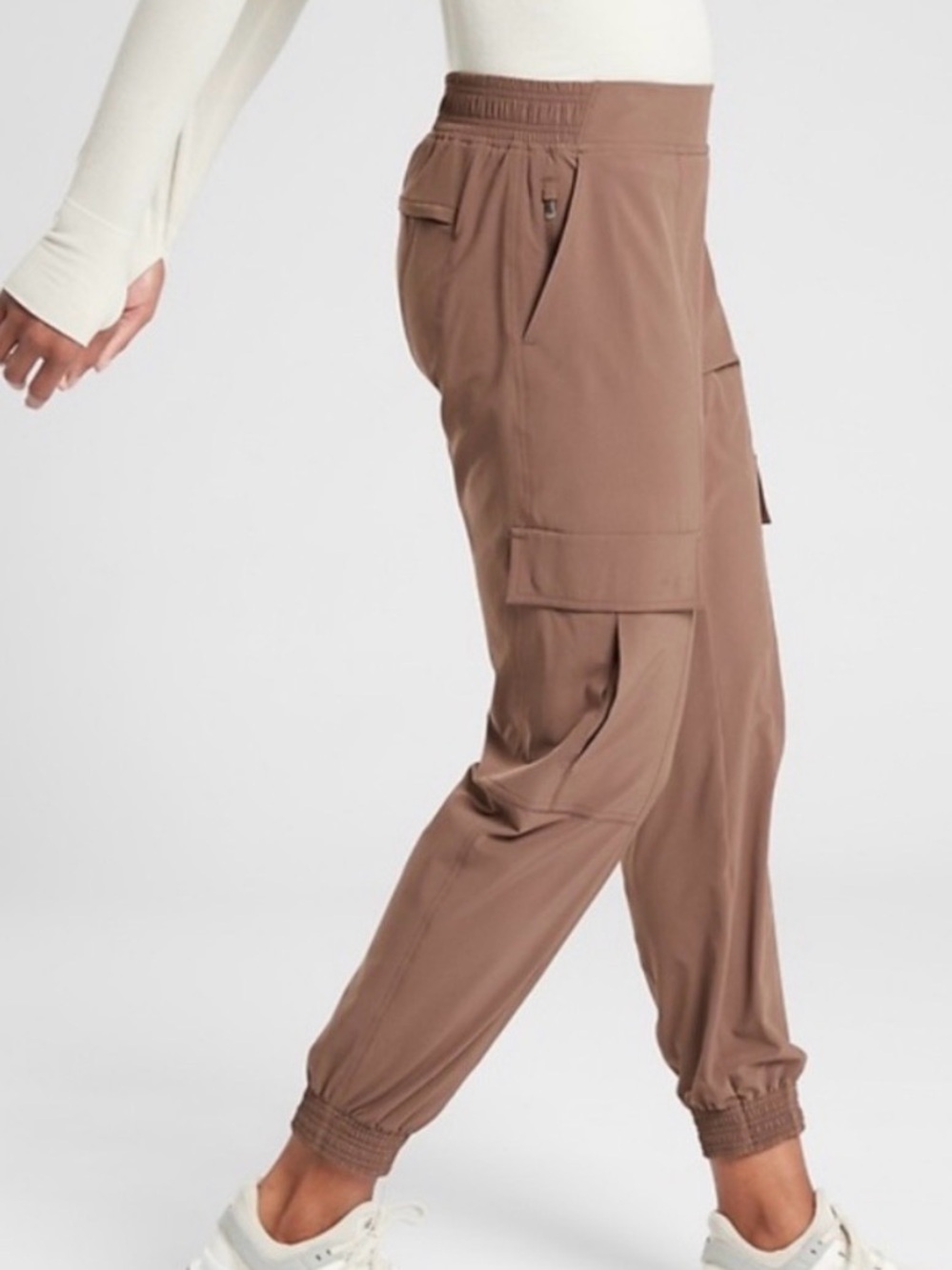 Athleta Brooklyn Cargo Jogger Pants Women’s 0 Taupe/brown